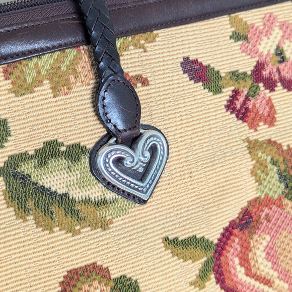 Brighton Shoulder Bag Floral Tapestry  with Heart Charms - Picture 2 of 6